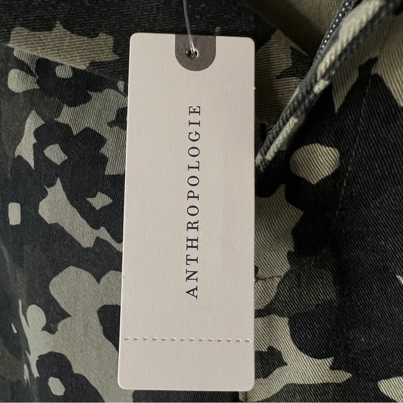 Anthropologie Amadi Green Floral Camo 100% Cotton Trousers NWT - Picture 12 of 14